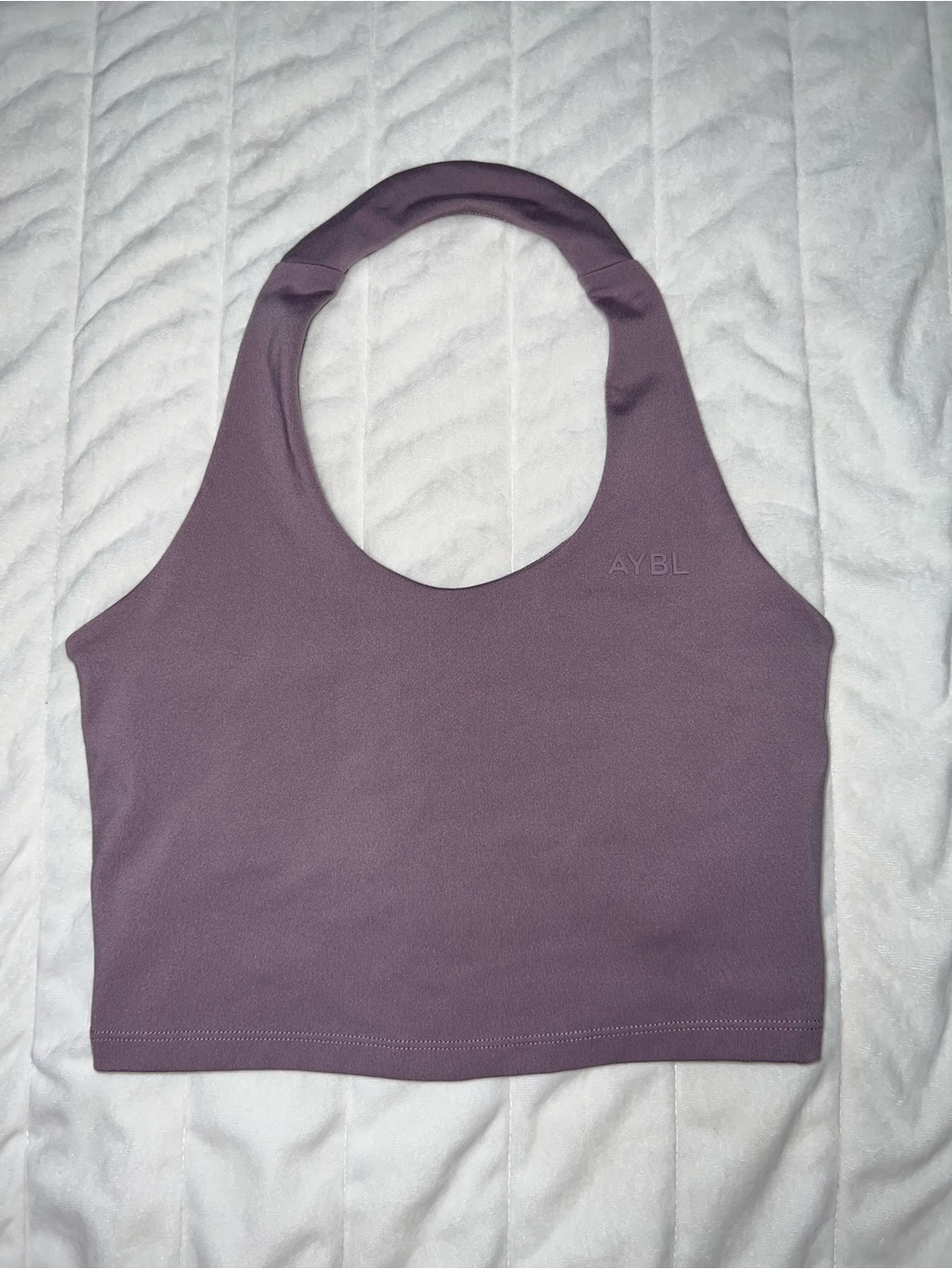 AYBL Mauve Scoop-Back Crop Tank